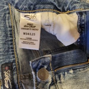 SILVER CROP JEANS